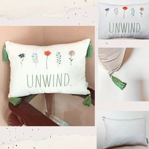 Rae Dunn UNWIND outdoor / indoor pillow